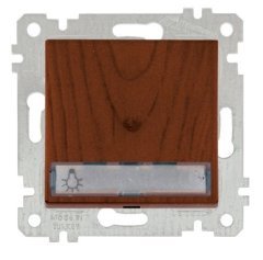 Mutlusan Rita Mek Tuş Işıklı Etiketli Çağırma 220V Ceviz 2200 419 0257