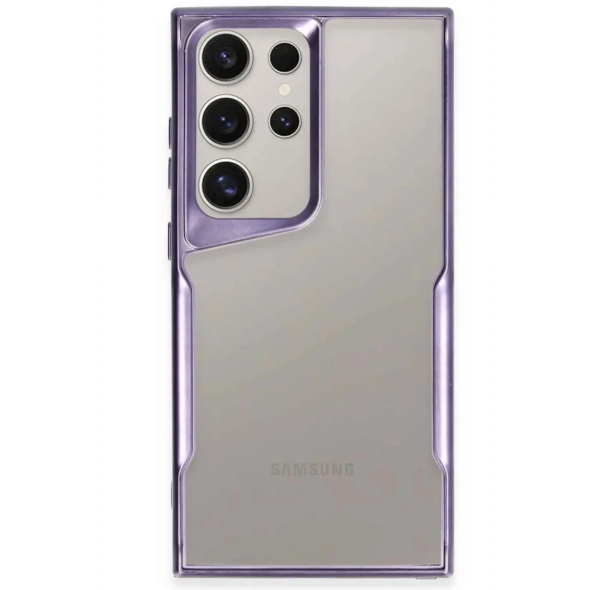 Samsung Galaxy S24 Ultra Kılıf Boyi Silikon Kapak - Derin Mor