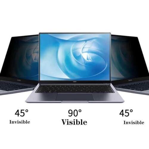 Dell Latitude 3340 13.3 İnç Uyumlu Hayalet Ekran Koruyucu, Yandan Görünmeyen Anti-Spy Gizlilik (Privacy), 9H Temperli Nano Kırılmaz Esnek Cam, Parlama Önleyici