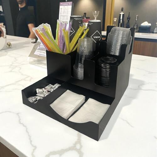8 Bölmeli Karton Bardak ve Kapak Organizer Standı
