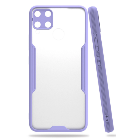 Realme C15 Kılıf Platin Silikon - Lila