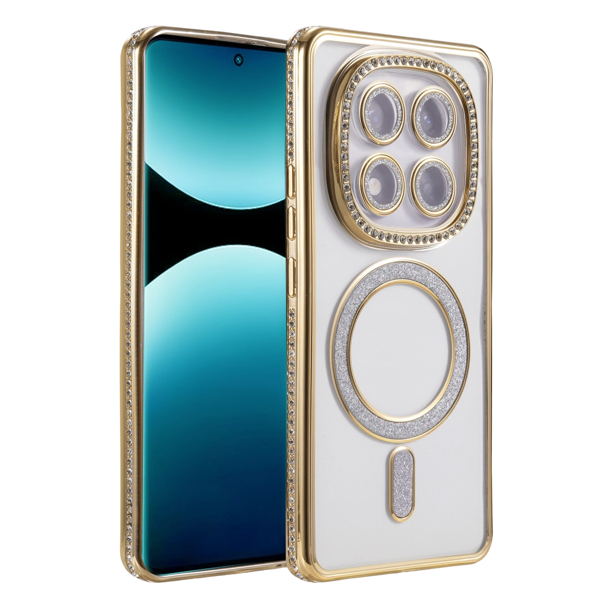 Xiaomi Redmi Note 15 Pro 5g Joke Simli Magneticsafe Kılıf - Gold