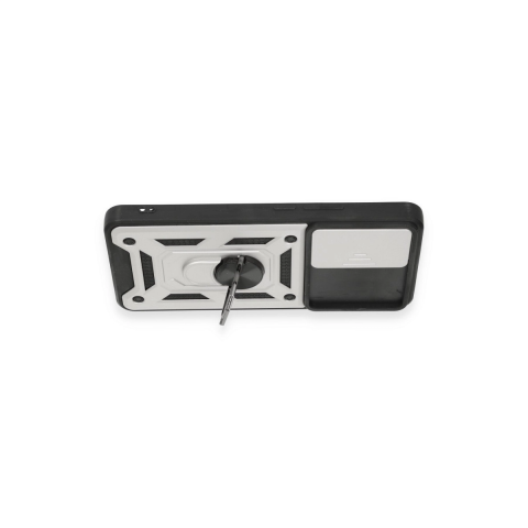 Xiaomi Mi 12t Pro Kılıf Pars Lens Yüzüklü Silikon - Gümüş