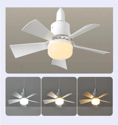 Uzaktan Kumandalı Fan LED Rozanslı Tavan Vantilatörü, 82W, 5 Kanatlı, 3 Renk Seçenekli, Dimlenebilir Akıllı Aydınlatma, Beyaz