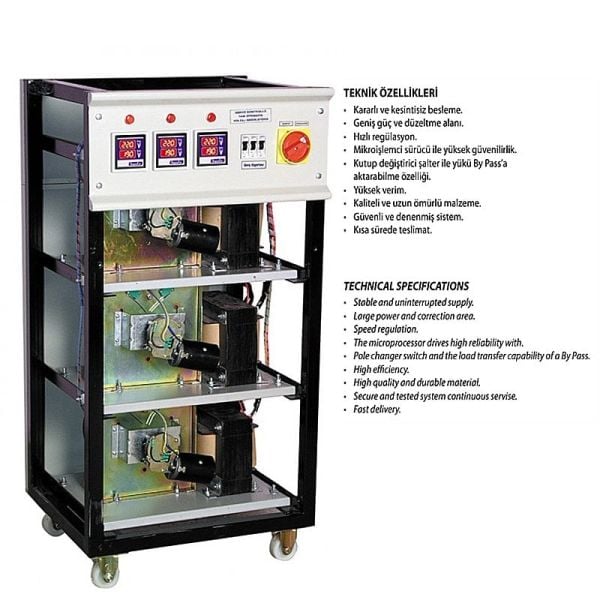 Baysallar Servo Regülatör 120 Kva Trifaze Korumalı