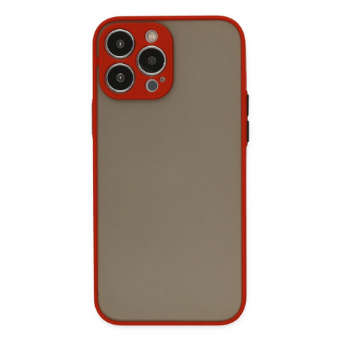 Apple İphone 14 Pro Max Kılıf Montreal Silikon Kapak - Kırmızı