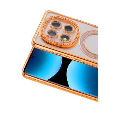 Xiaomi Redmi Note 15 Pro Plus 5g Joke Simli Magneticsafe Kılıf - Turuncu