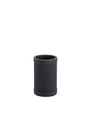 Reçine Tezgah Üstü Diş Fırçalık Siyah Siyah Renk 124X80X80 Mm
