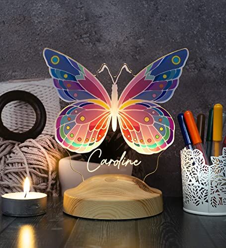 Renkli Kelebek Tasarımlı LED Gece Lambası