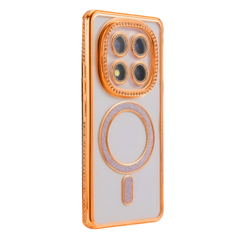 Xiaomi Redmi Note 15 4g Joke Simli Magneticsafe Kılıf - Turuncu