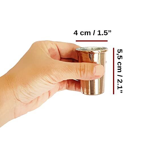 Bakır Shot Bardağı 30 ml 4'lü Set