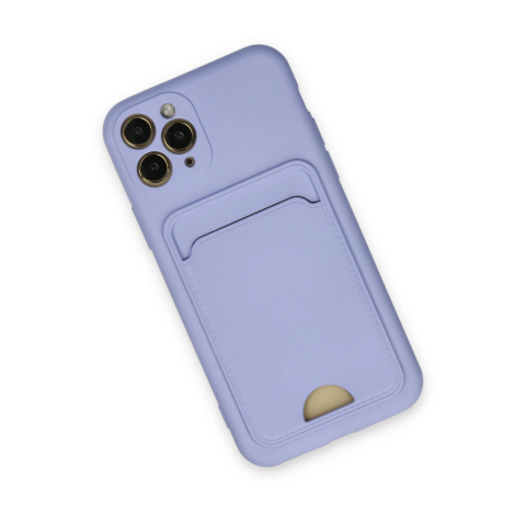 Apple İphone 11 Pro Kılıf Kelvin Kartvizitli Silikon - Lila