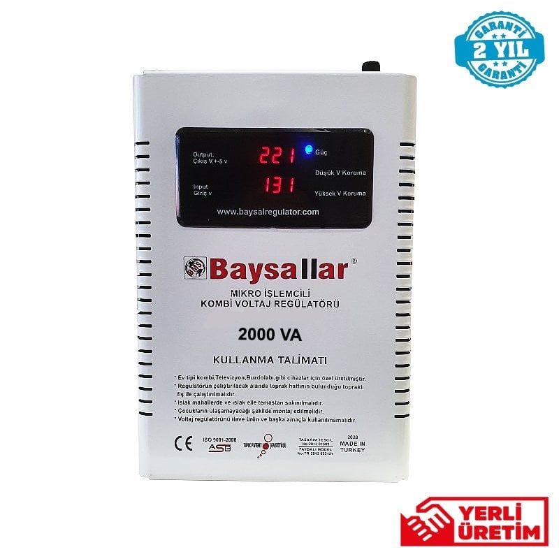 Baysallar 2000 VA Kombi Regülatörü Mikro İşlemcili