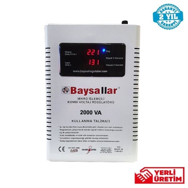 Baysallar 2000 VA Kombi Regülatörü Mikro İşlemcili