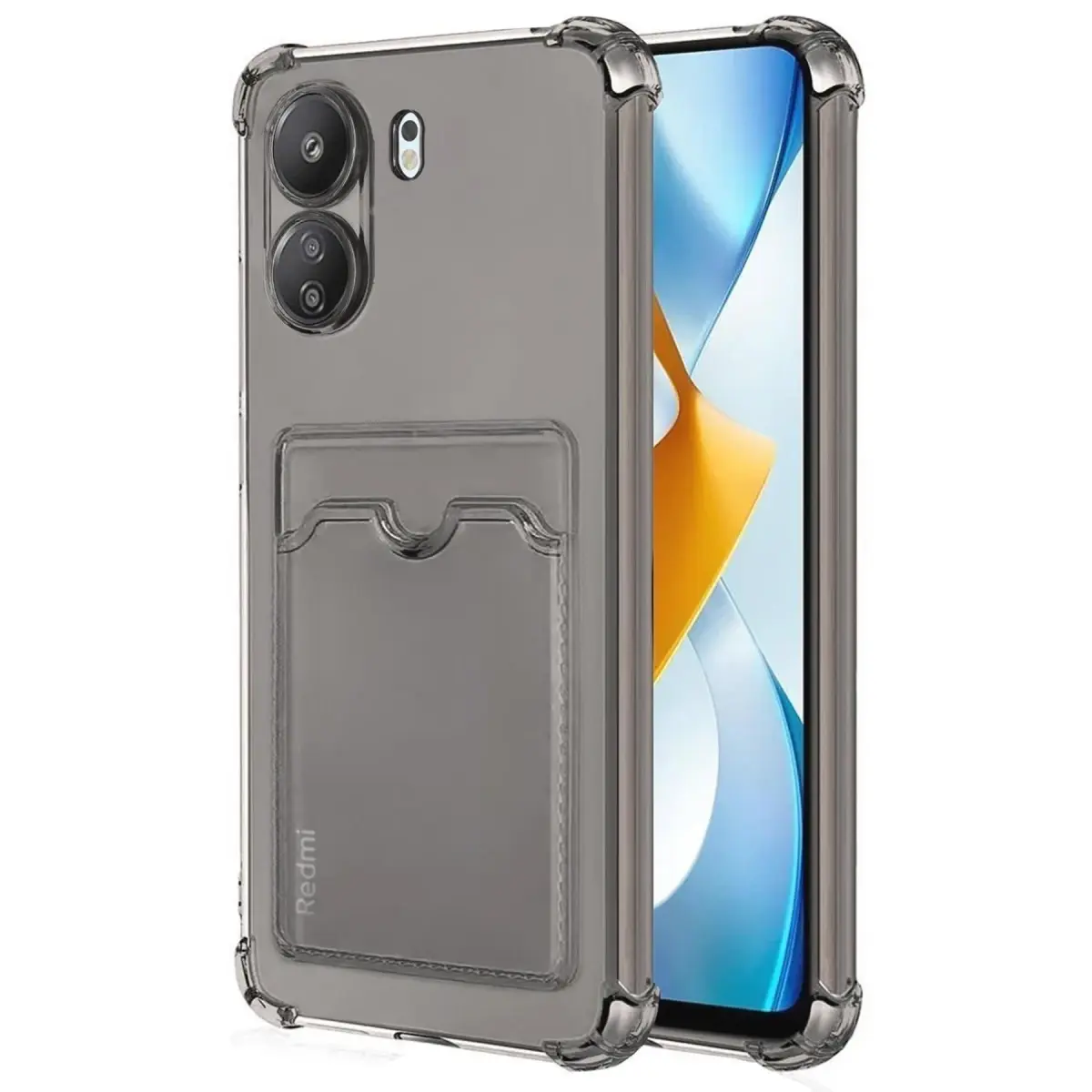 Xiaomi Redmi 13C Kılıf Kart Şeffaf Silikon - Şeffaf