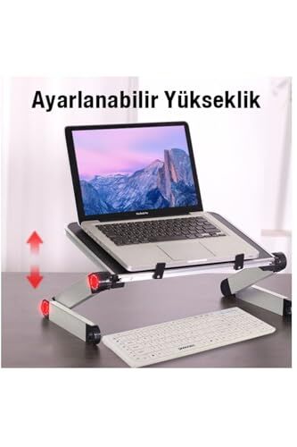 Katlanabilir Fanlı Dizüstü Bilgisayar ve Tablet Standı