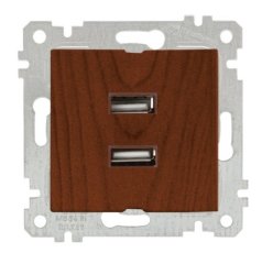 Mutlusan Rita Mek Tuş İkili Usb Şarj Priz i Ceviz 2200 449 0157
