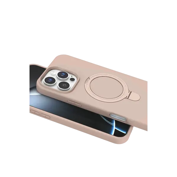 Apple iPhone 16 Pro Regal Magsafe Standlı Kapak - Çöl Titanyum