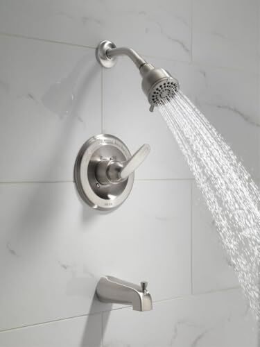 Faucet Foundations Krom Duş Bataryası Seti, Krom BT13410 (Vana Dahil Değildir), 2 Püskürtmeli Krom Duş Başlığı, Küvet ve Duş Trim Seti, Duş Bataryası Setleri Komple