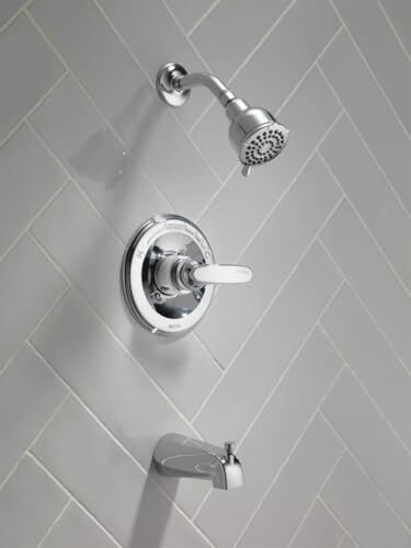 Faucet Foundations Krom Duş Bataryası Seti, Krom BT13410 (Vana Dahil Değildir), 2 Püskürtmeli Krom Duş Başlığı, Küvet ve Duş Trim Seti, Duş Bataryası Setleri Komple