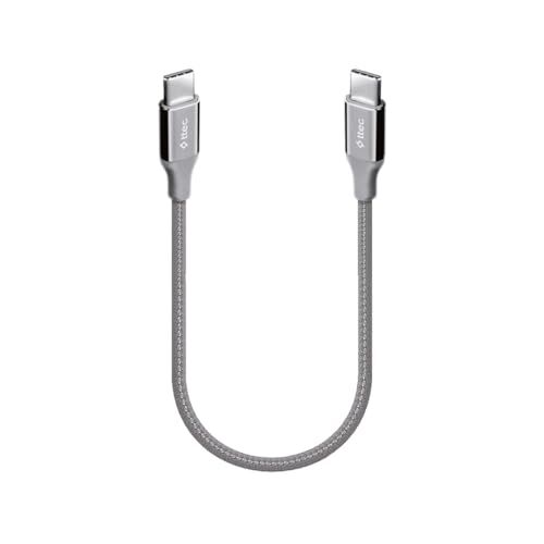 AlumiCable USB-C - USB-C 30 cm 65W PD/QC hızlı şarj/data kablosu, uzay grisi, 2DK50UG