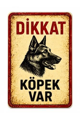 Dekota Pvc Dikkat Köpek Var Uyarı Levhası 25x35 cm