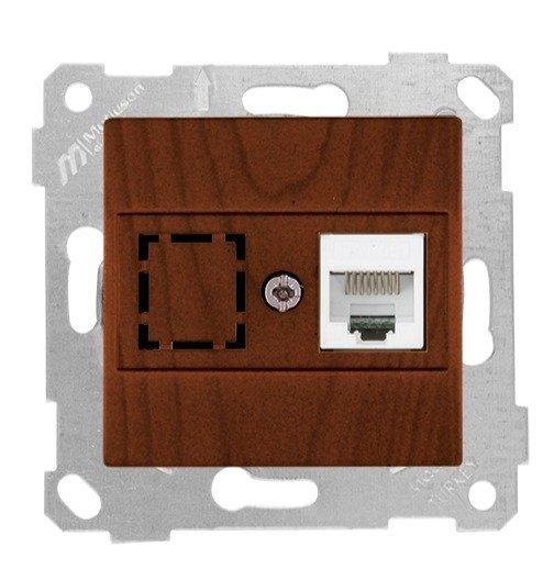 Mutlusan Rita Mek Tuş Data Priz i 1*Rj45 Cat 5 E  Ceviz 2200 136 0157