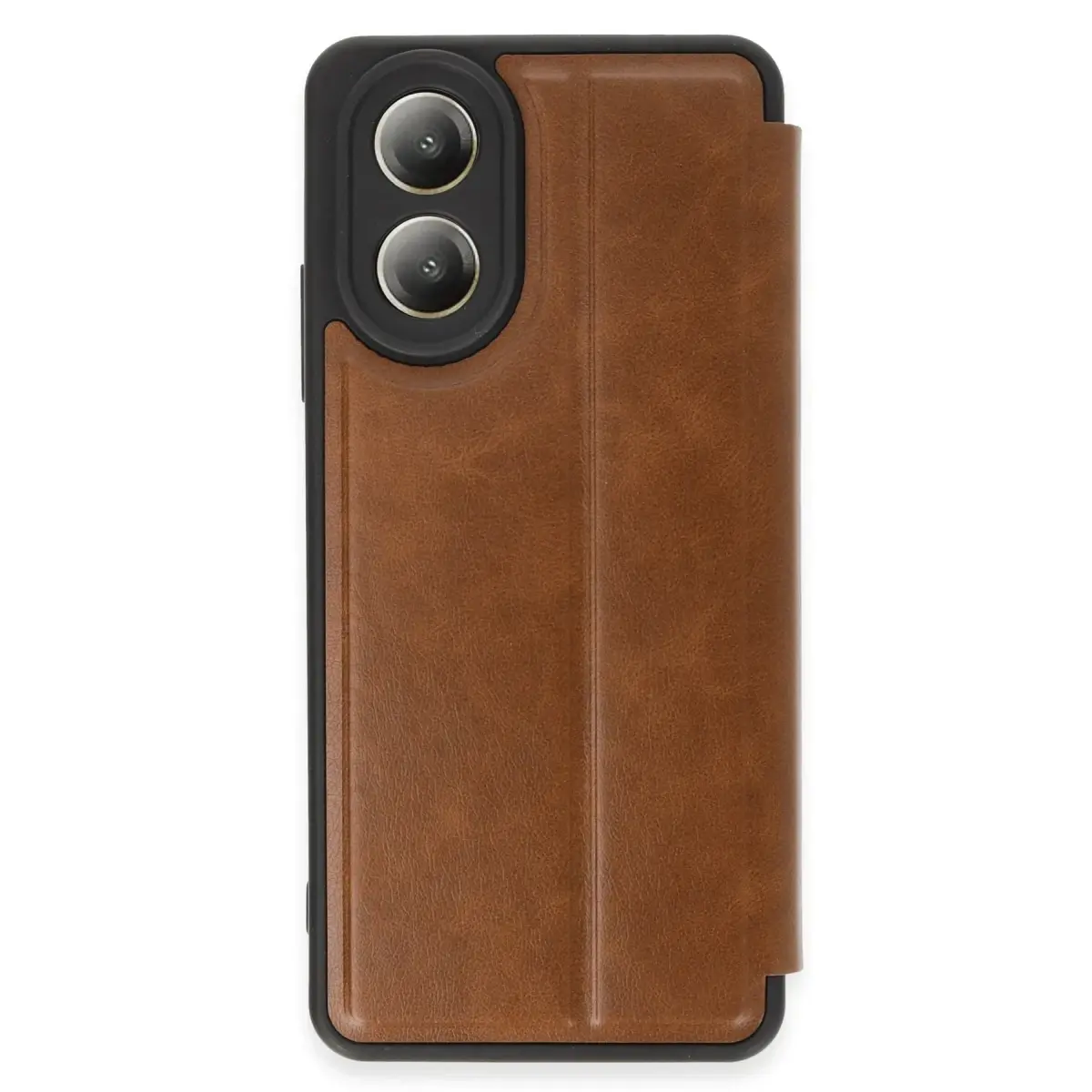 Oppo A38 Kılıf Flip Cover - Taba