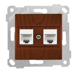 Mutlusan Rita Mek Tuş Data Priz i 2*Rj45 Cat 5 E  Ceviz 2200 138 0157