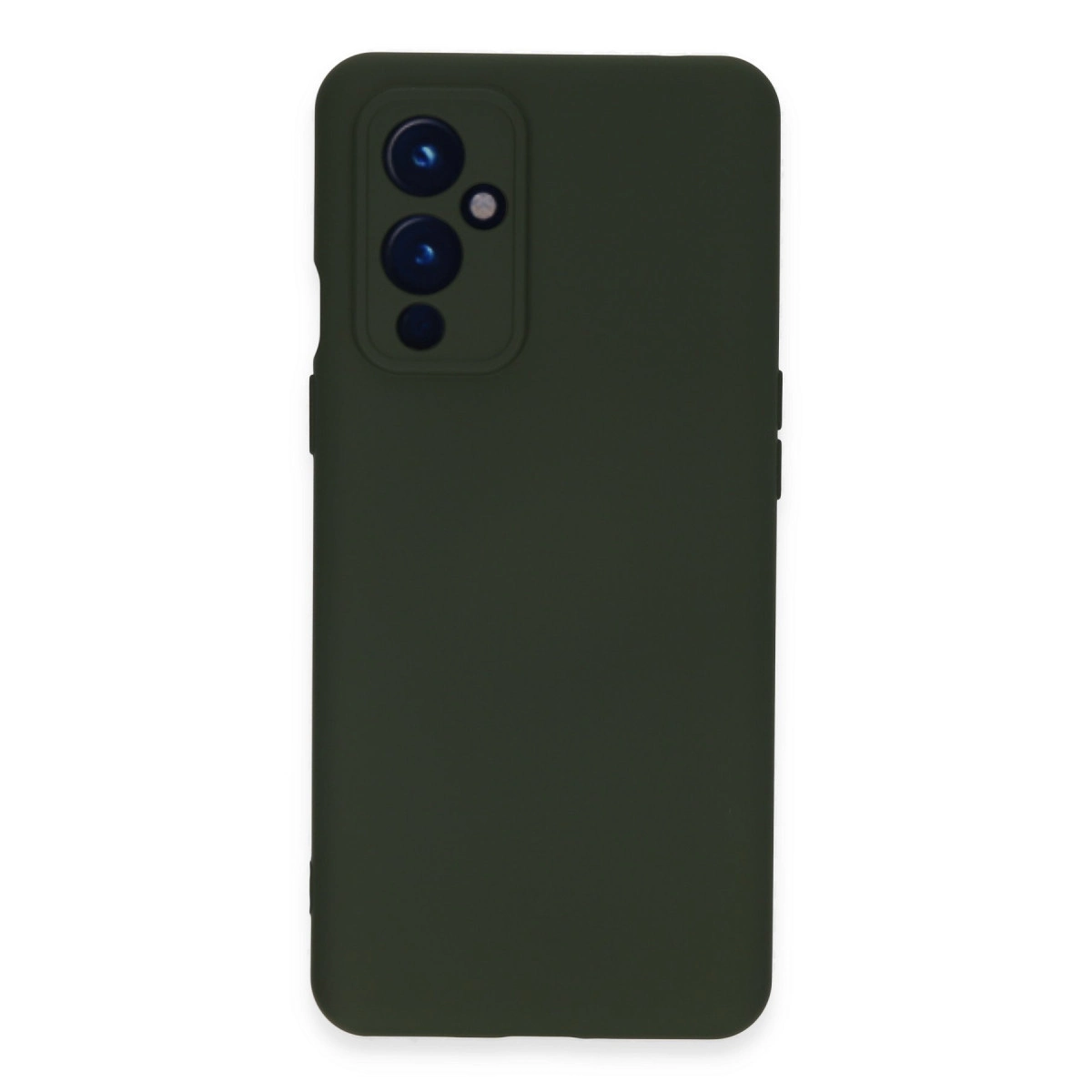 One Plus 9 Kılıf Nano İçi Kadife Silikon - Koyu Yeşil