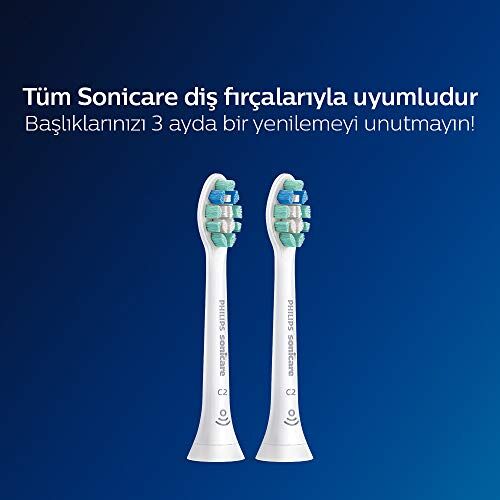 Sonicare Optimal Plaque Defence; Sonic Şarjlı Diş Fırçası 2'li Yedek Başlık, Beyaz