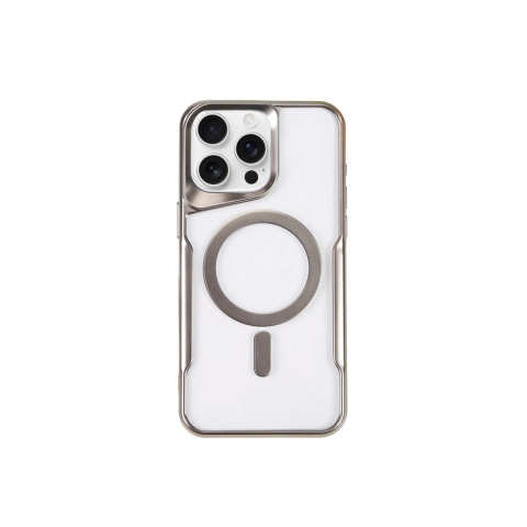 Apple İphone 14 Pro Max Kılıf Boyi Magsafe Silikon Kapak - Gümüş