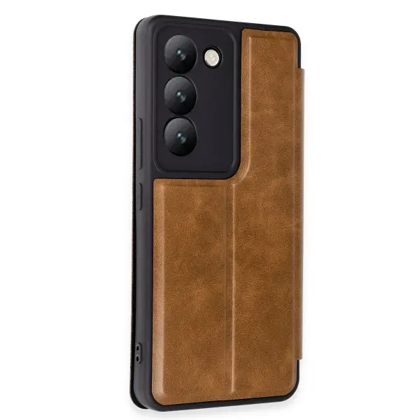 Vivo V30 Lite 4G Kılıf Flip Cover - Taba