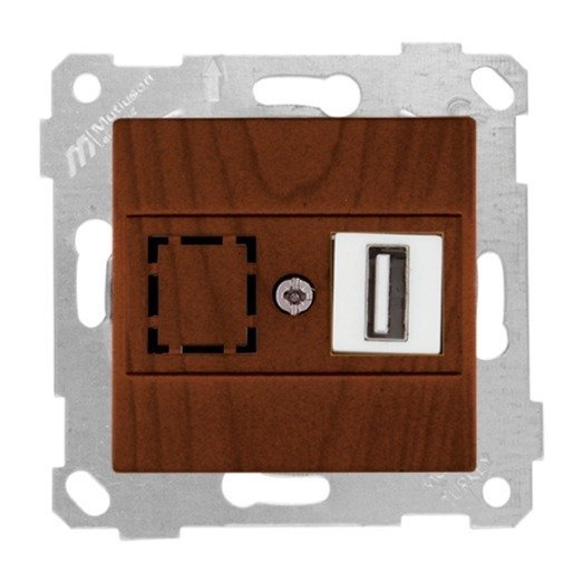 Mutlusan Rita Mek Tuş Data Priz i 1*Usb Ceviz 2200 455 0157