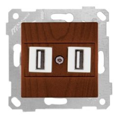 Mutlusan Rita Mek Tuş Data Priz i 2*Usb Ceviz 2200 456 0157