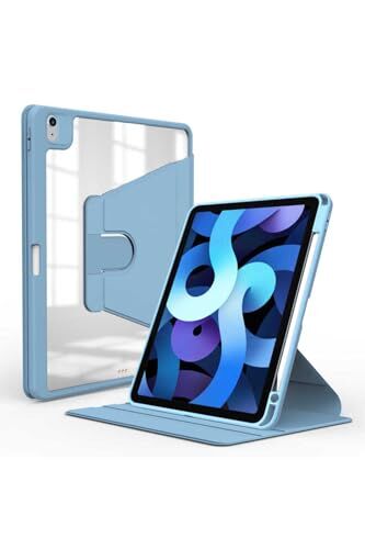 iPad 11.Nesil 2025 Kılıf, Ata Nayn Dönebilen Standlı Kılıf, Mavi Açık