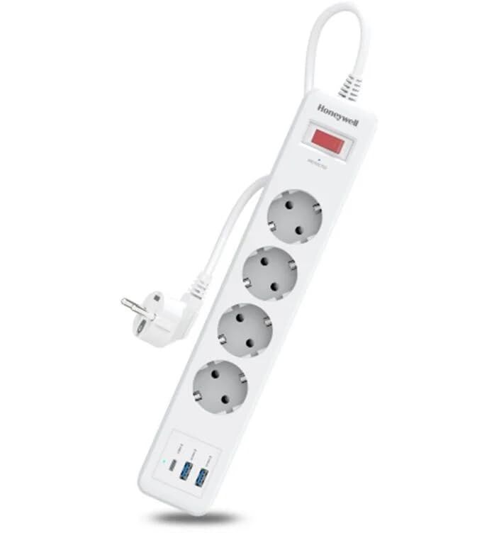 4'lü 1xType-C 2xUSB-A HC000042 Akım Korumalı Priz