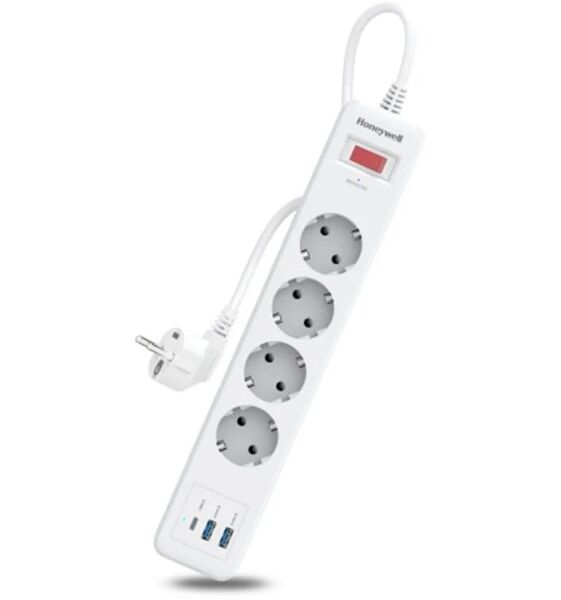 4'lü 1xType-C 2xUSB-A HC000042 Akım Korumalı Priz