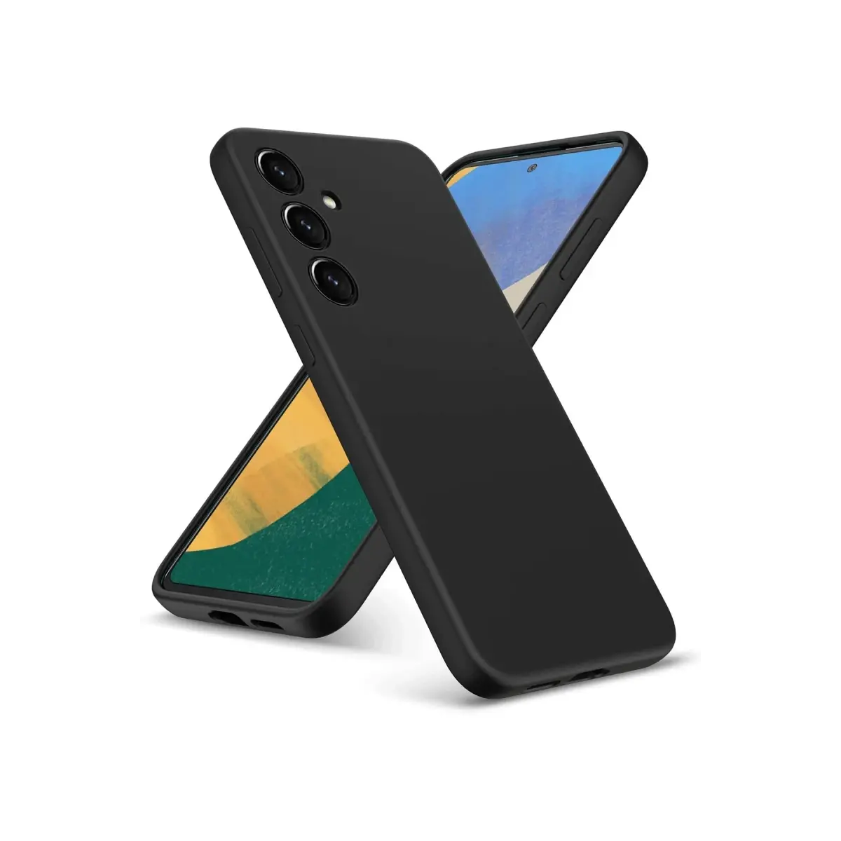 Samsung Galaxy A36 Kılıf Nano içi Kadife Silikon - Siyah