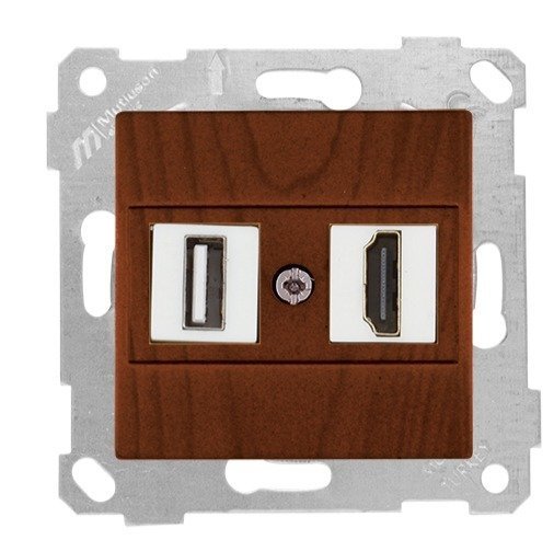 Mutlusan Rita Mek Tuş Data Priz i 1*Usb/1*Hdmı Ceviz 2200 459 0157