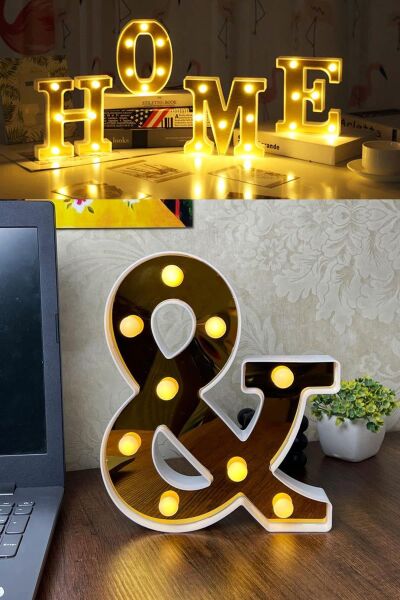 Dekoratif LED ışıklı 3D büyük boy organizasyon ve doğum günü kutlama lambası, And