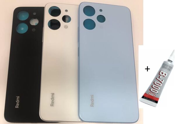 REDMİ 12 Arka Batarya Pil Kapağı SİYAH  (B7000 15