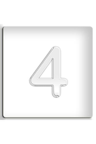 Demiraslan Ticaret Metal Krom Kapı Numarası Kendinden Yapışkanlı No 4,4.2 cm