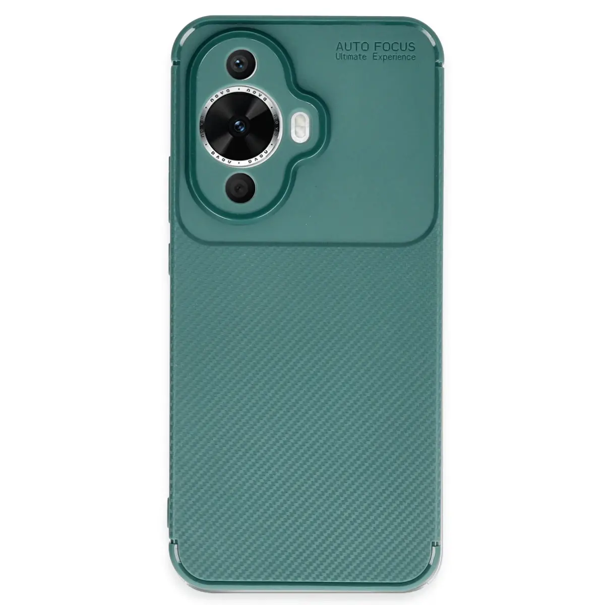 Huawei Nova 12S Kılıf Auto Focus Karbon Kapak - Koyu Yeşil