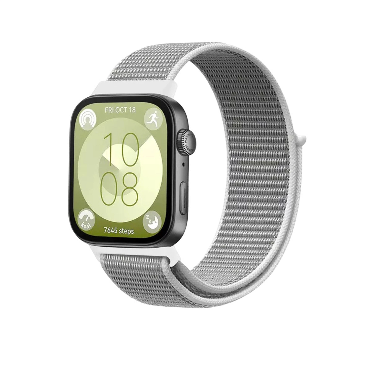 Huawei Fit 4 Hasırlı Cırtcırtlı Kordon (SAAT DEĞİLDİR) - Beyaz