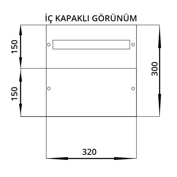 Seba 32x30x15 Dağıtım Panosu 12 Sigortalı Sıva Üstü 0,8 mm