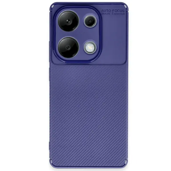 Xiaomi Redmi Note 13 Pro 4G Kılıf Auto Focus Karbon Kapak - Lacivert