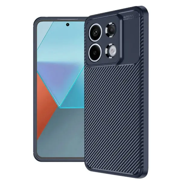 Xiaomi Redmi Note 13 Pro 4G Kılıf Auto Focus Karbon Kapak - Lacivert