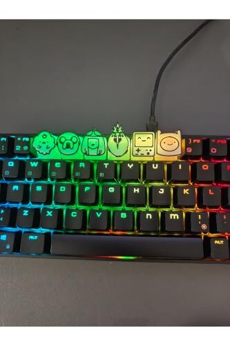 Adventure Time Mekanik Klavye Tuş Takımı, 6'lı Özel Tasarım Artisan Keycap Seti