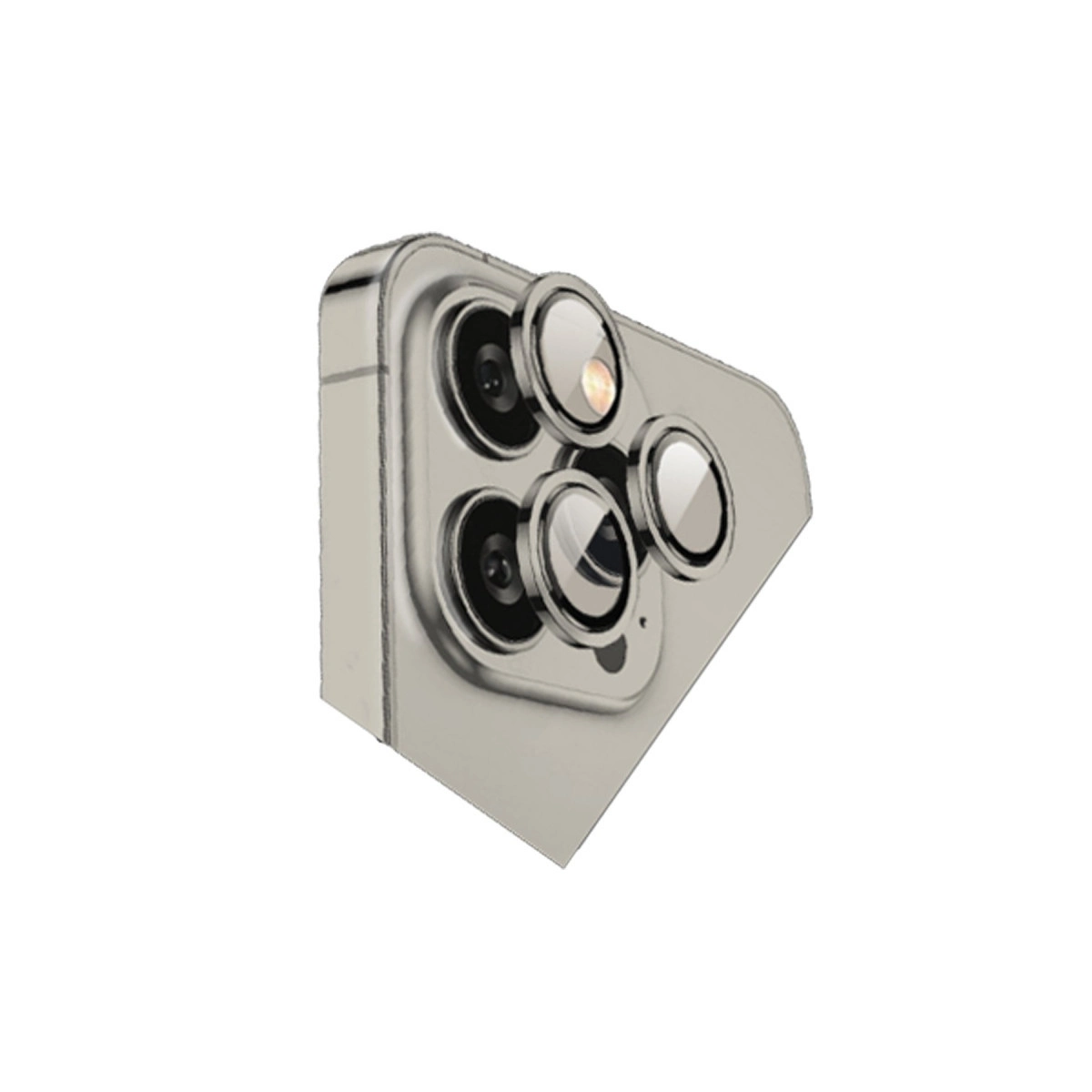 Apple İphone 15 Pro Max Bilvis Titan Kamera Lens - Titan Gri